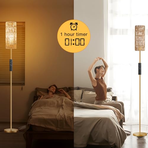 64'' Floor Lamps for Living Room with Remote Control and Stepless Dimmable Colors Temperature & Brightness
