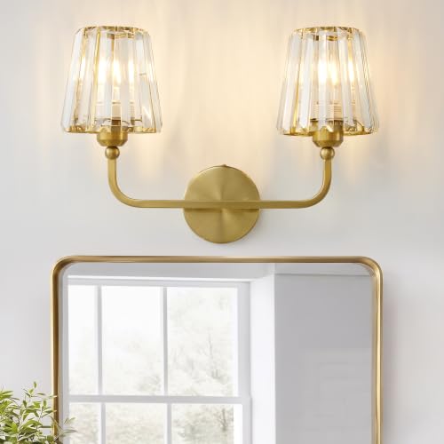 Bathroom Light Fixtures (Brushed Brass / 2 Light)