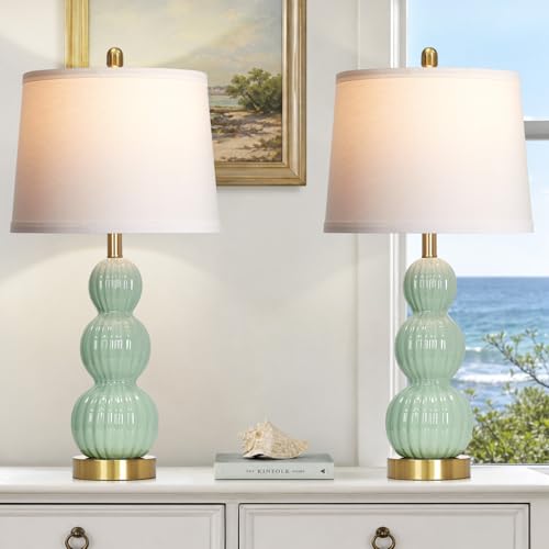 28" Sage Green Table Lamps Set of 2 for Living Room (2 Count)
