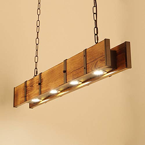 Wooden Farmhouse Lighting Rustic Chandelier Retro Pendant Lighting Industrial Vintage Chandelier Lighting Fixtures E26 Bulb Sockets Hanging Farmhouse Chandelier for Kitchen