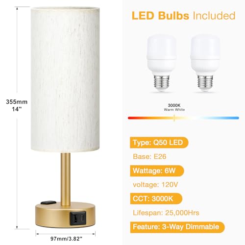 Touch Bedside Table Lamps Set of 2 (2 Count)