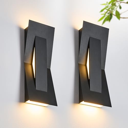 2 Pack LED Outdoor Wall Lights Dimmable (2 Count)