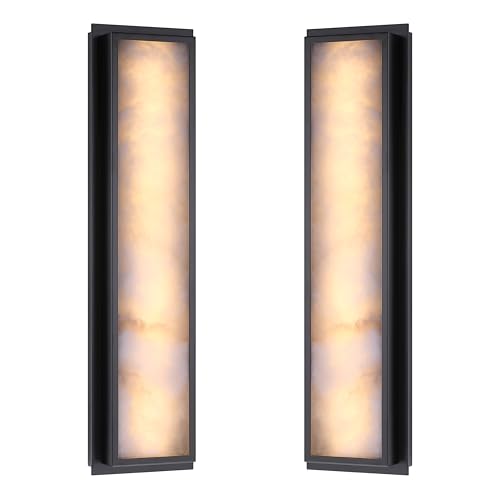 2 Pack 24 Inch Natural Alabaster Bathroom 20W (2 Count)