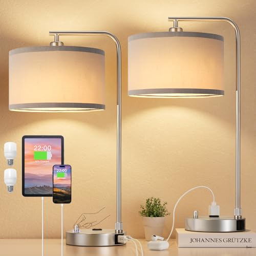Brown Bedside Lamps Set of 2 (2 Count)