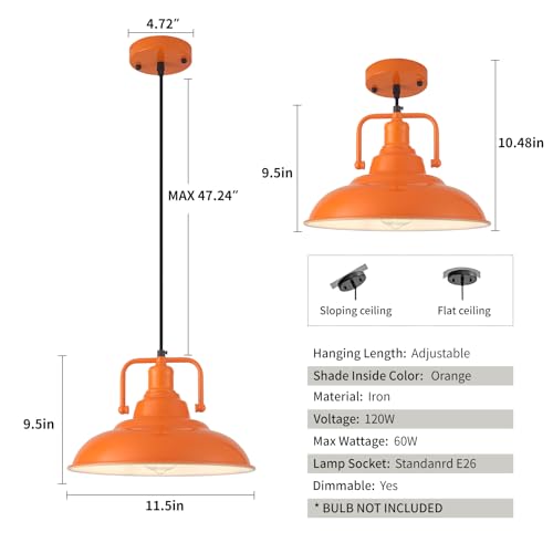 Farmhouse Pendant Light (2 Count)