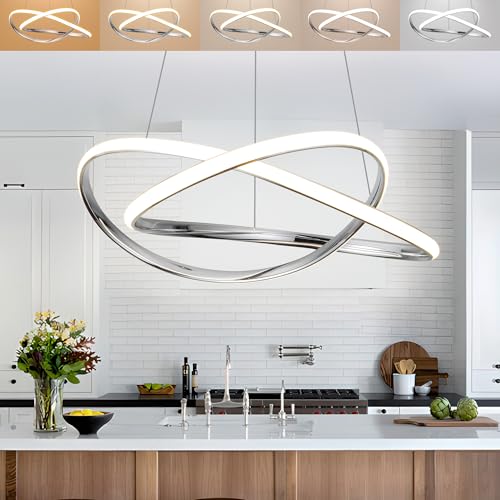 Modern LED Chandelier for Dining Room Pendant Light Fixture 40W
