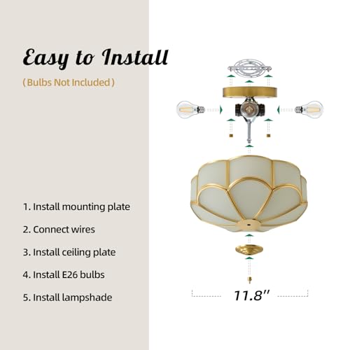 Gold Vintage Brass Ceiling Light