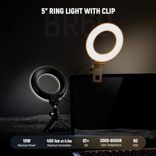 BASICS 5" Ring Light for Video Conference Lighting (2 Count)
