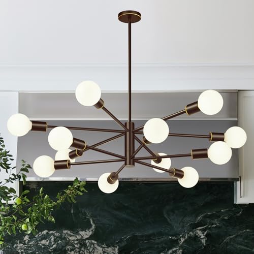 11" 52" Height Adjustable Sputnik Chandeliers Dining Room Light Fixture