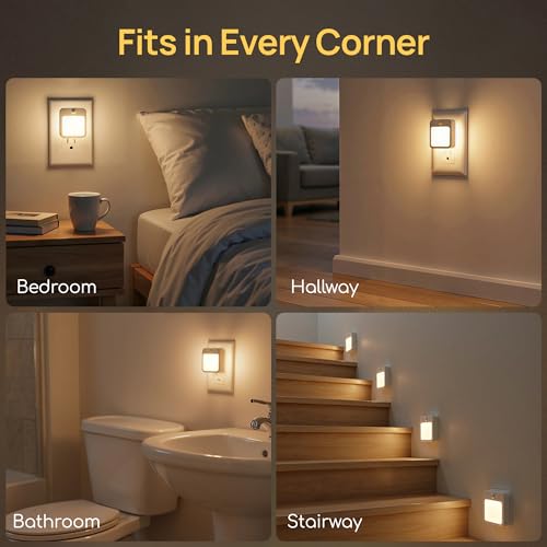 Plug in Night Light with Motion Sensor (4 Count)