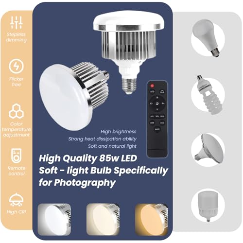 20" Octagonal Softbox Lighting Kit with 85W Dimmable LED Bulb