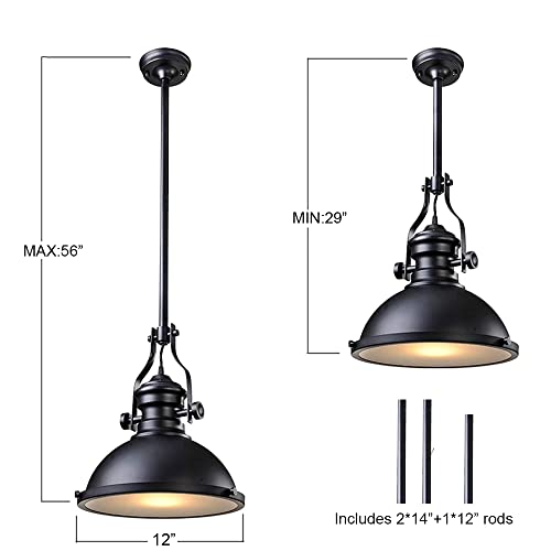 12 Inch Industrial Pendant Lights with Diffuser