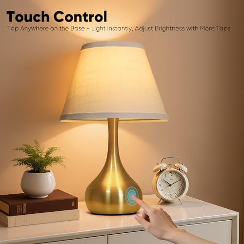 Touch Table Lamp for Bedroom Set of 2 (2 Count)