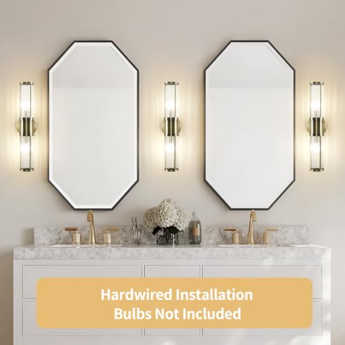 Brushed Bronze Wall Sconces Set of Two