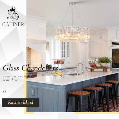 Modern 24" Crystal Glass Chandelier 10