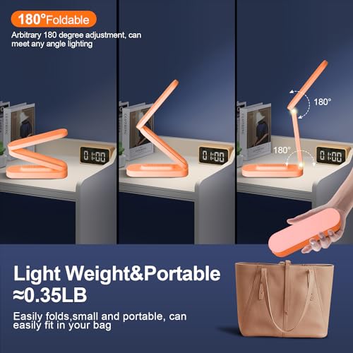 LED Desk Lamp for Office Home & Battery Operated Lamp Rechargeable Lamp Foldable & Portable Light