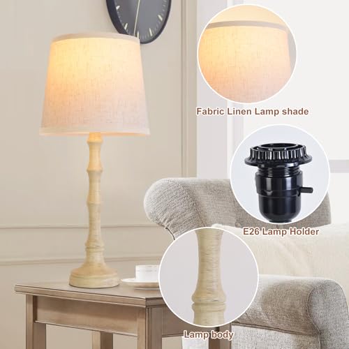 Lamps Set of 2 Modern Farmhouse Table Lamp Bedside Reading Lamps Living Room End Tables Set Lamps for Night Stands Bedroom Night Lamp (2 Count)