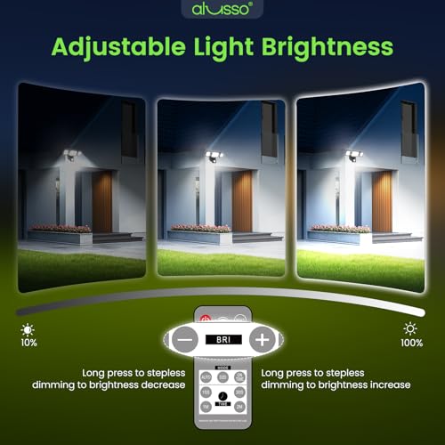 Motion Sensor Outdoor Lights with Remote 40W 4000LM Flood Light 120V (2 Count)