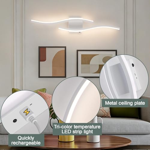 Modern White Wall Sconces Set of 2 (2 Count)
