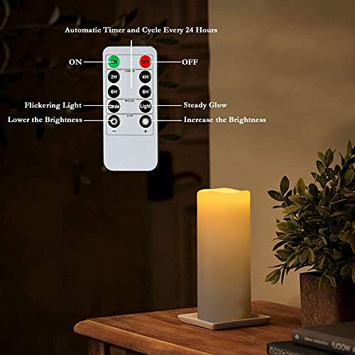 4" x 10" Large Waterproof Outdoor Flameless Candles (2 Count)