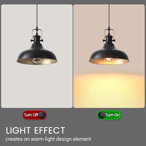 Black Pendant Lights Kitchen Island 3 Pack (3 Count)