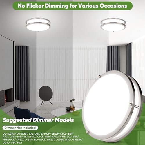 2 Pack 10inch Bathroom Light Fixtures Ceiling Mount (2 Count)