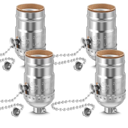 4 Pcs Pull Chain Lamp Socket Replacement (4 Count)