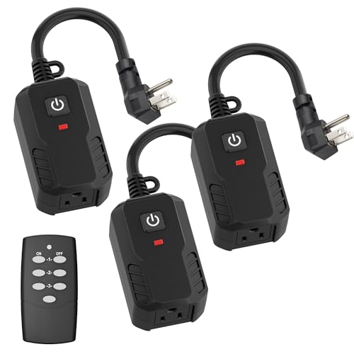 Remote Control Outlet Wireless Light Switch Outdoor Indoor 3