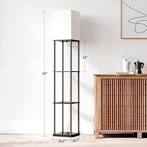 Floor Lamp with Shelves