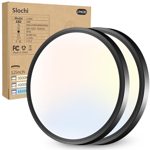 2PACK LED Flush Mount Ceiling Light Fixture (2 Count)