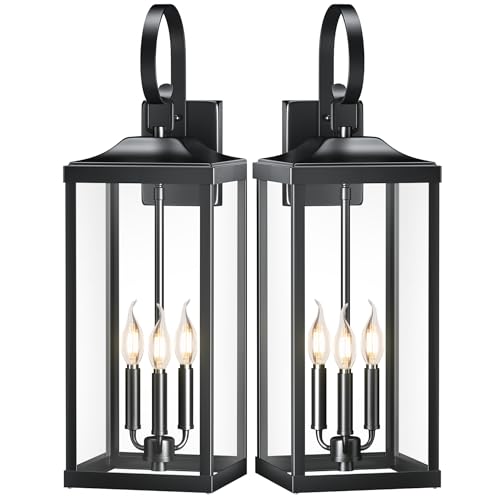24" Extra Large Outdoor Wall Light Fixtures (2 Count)