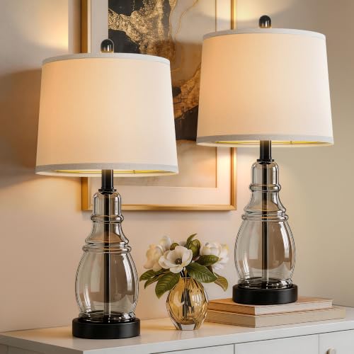 Glass Table Lamp Set of 2