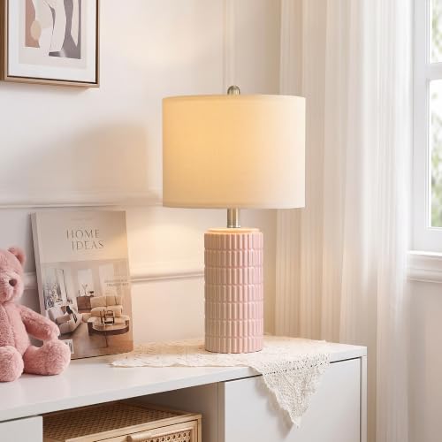 21'' Pink Ceramic Table Lamp with Gift Box