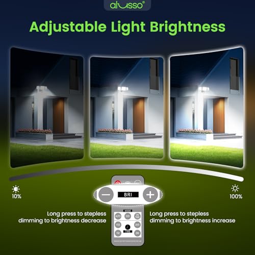 Motion Sensor Outdoor Lights with Remote 40W 4000LM Flood Light 120V