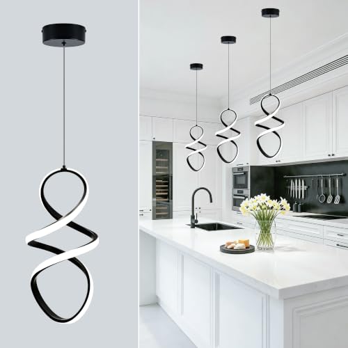 Spiral Led Pendant Light Fixture