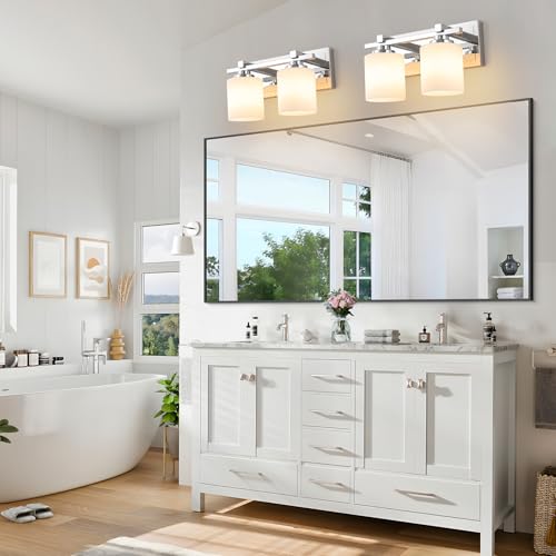 Modern Bathroom Light Fixtures Over Mirror