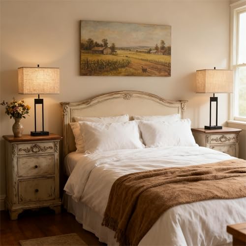 Extra Large 25.5" Nightstand Table Lamps for Bedrooms Set of 2 (2 Count)