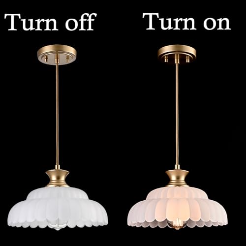 Vintage Frosted Glass Pendant Lights Kitchen Island Lighting