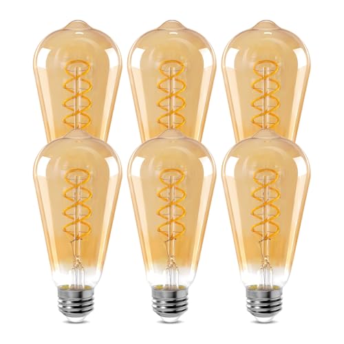 ST64 LED E26 Vintage Edison Light Bulbs (6 Count)