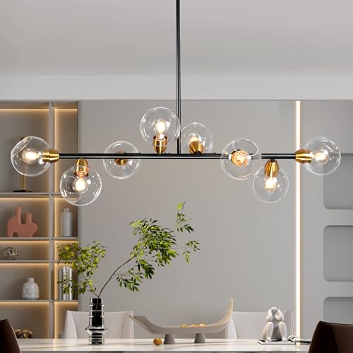 Black and Gold Globe Chandelier