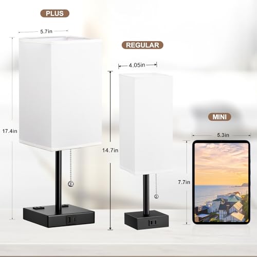 Bedside Lamp for Bedroom Set of 2 (2 Count)