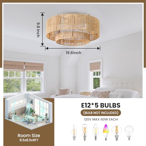 Boho Ceiling Fans with Lights (20 inch)