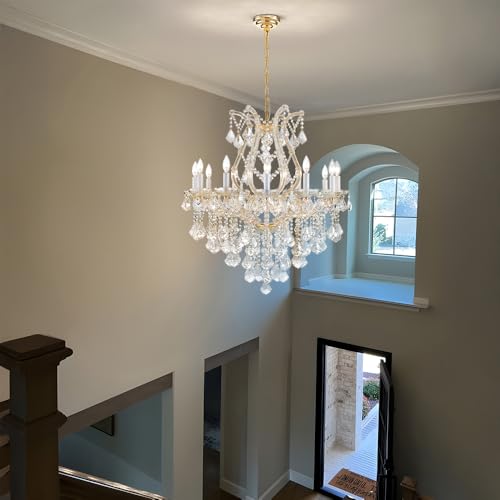 Large Gold Modern Crystal Chandelier Light Fixtures