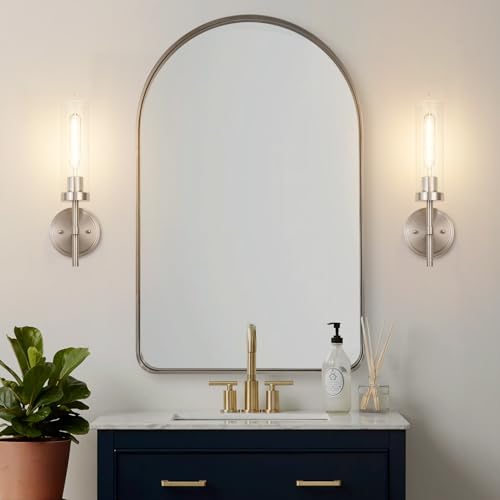 Brushed Nickel Wall Sconces Set of 2 (2 Count)