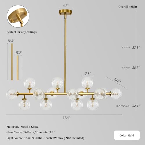 Mid Century Modern Sputnik Chandelier