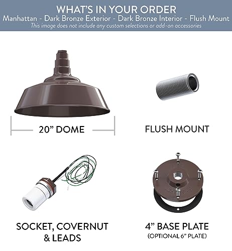 Industrial Pendant Light 20 Inch Extra Large Steel Warehouse