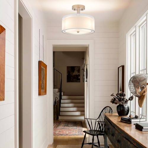 3 Light Semi Flush Mount Ceiling Light Fixture