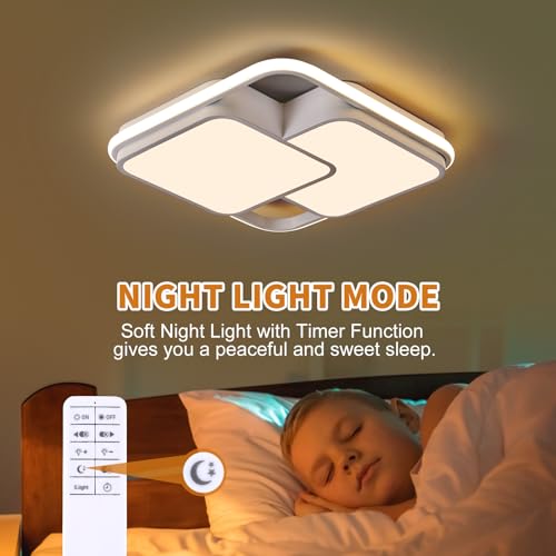 Square LED Ceiling Light with Remote