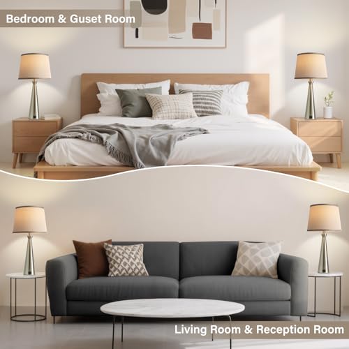 Modern Touch Lamps for Nightstand (2 Count)