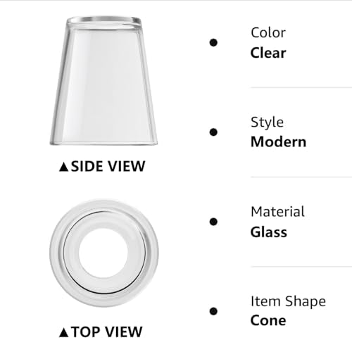 Fixture Replacement Clear Glass Shade (6 Count)